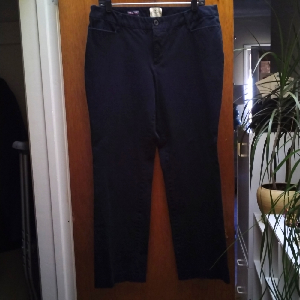 St. John's Bay Black Straight Leg Pants Size 14